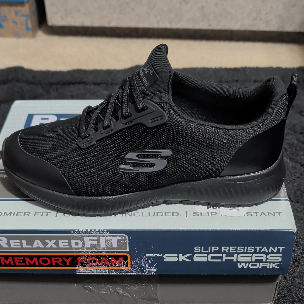 Skechers for Work Womens slip resistant athletic work shoe